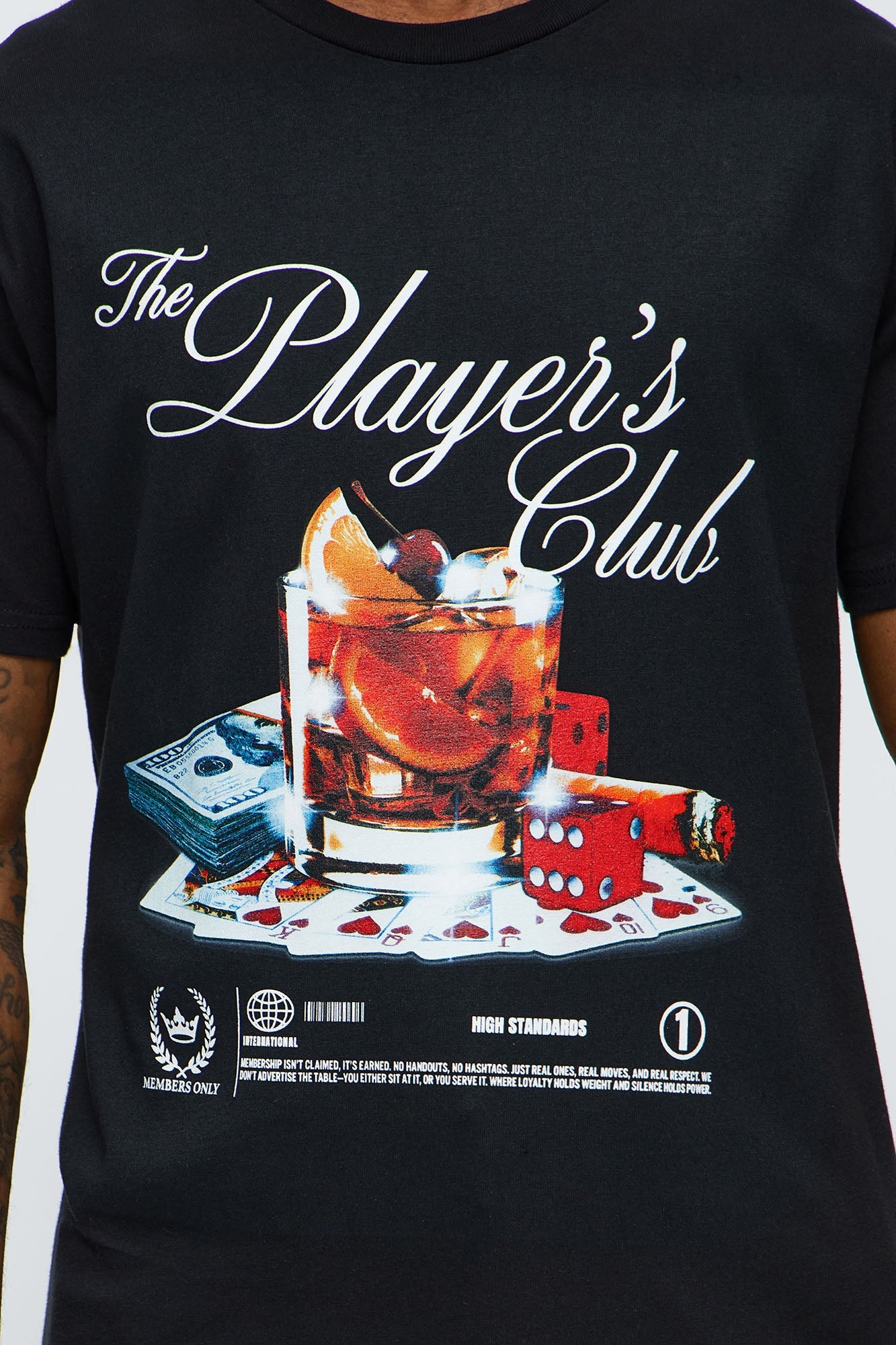 The Players Club Essentials Short Sleeve Tee - Black