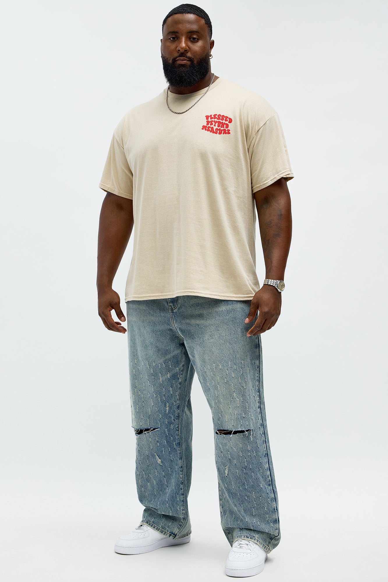 Blessed Beyond Pleasure Short Sleeve Tee - Sand