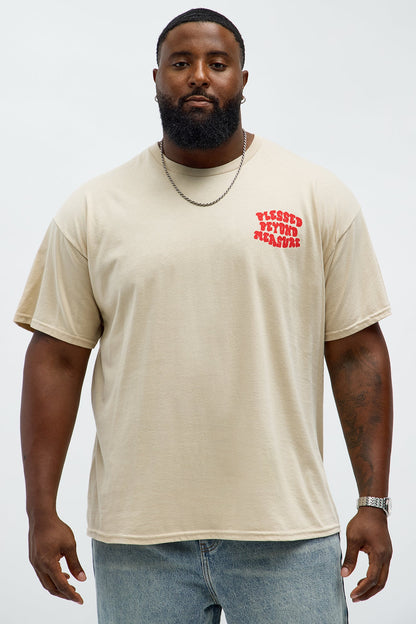 Blessed Beyond Pleasure Short Sleeve Tee - Sand
