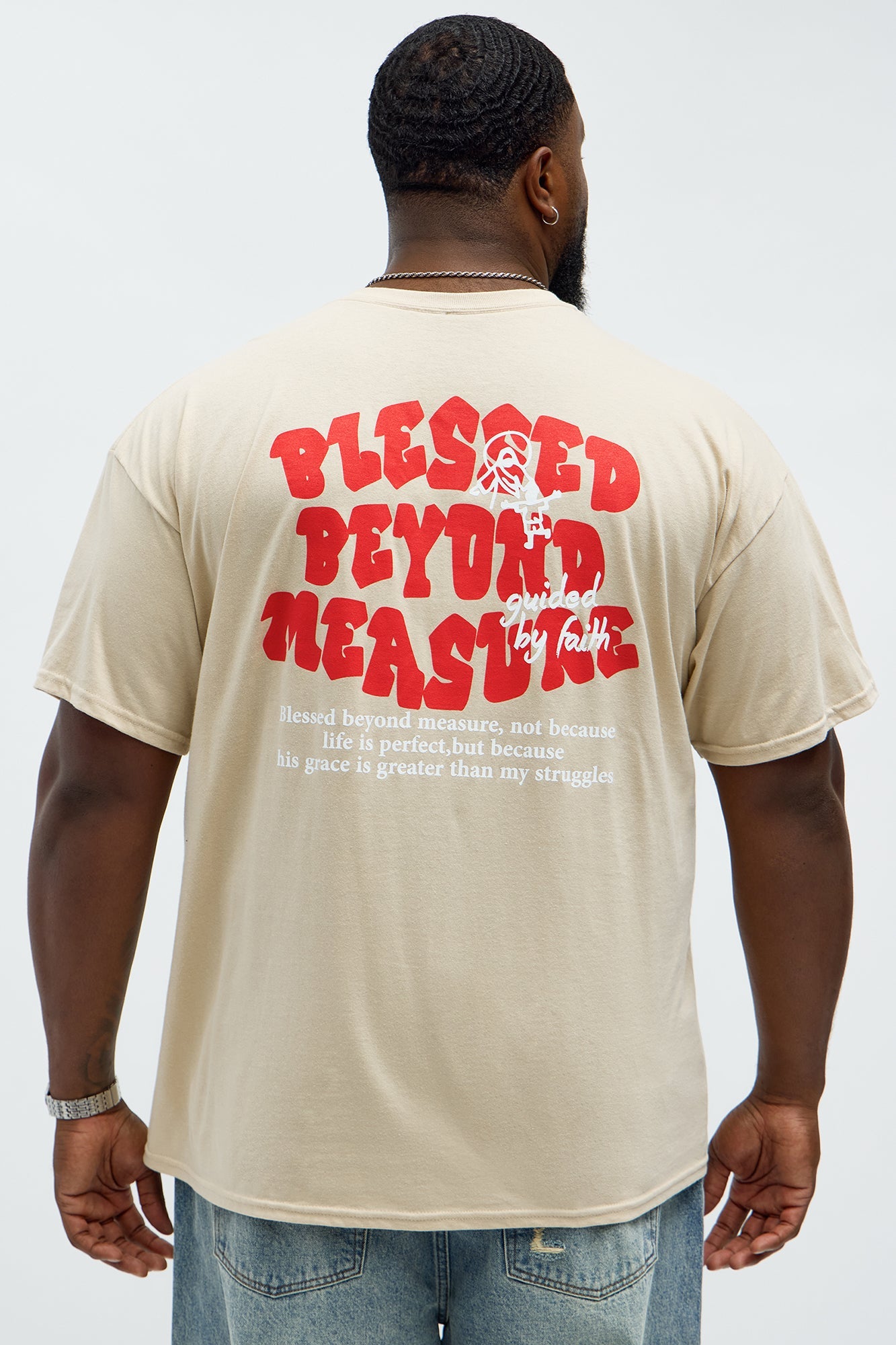 Blessed Beyond Pleasure Short Sleeve Tee - Sand