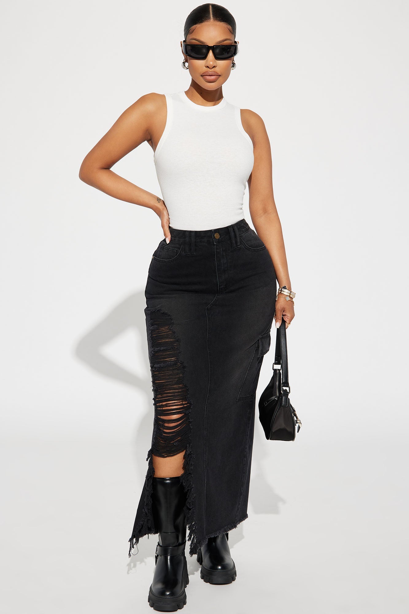 Lily Ribbed Tank - Off White