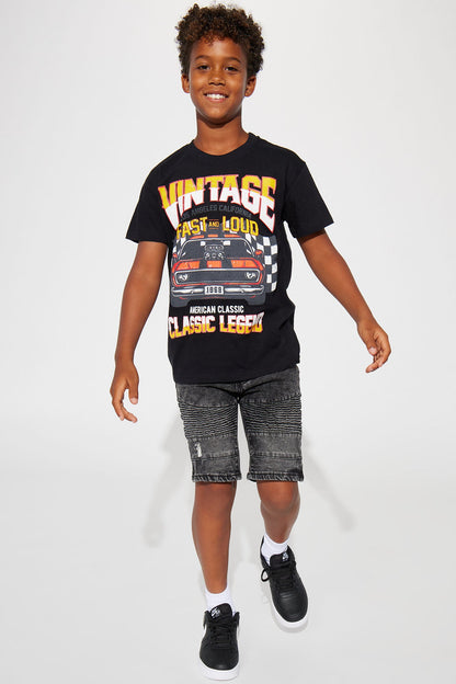 Mini Fast And Loud Short Sleeve Tee - Black