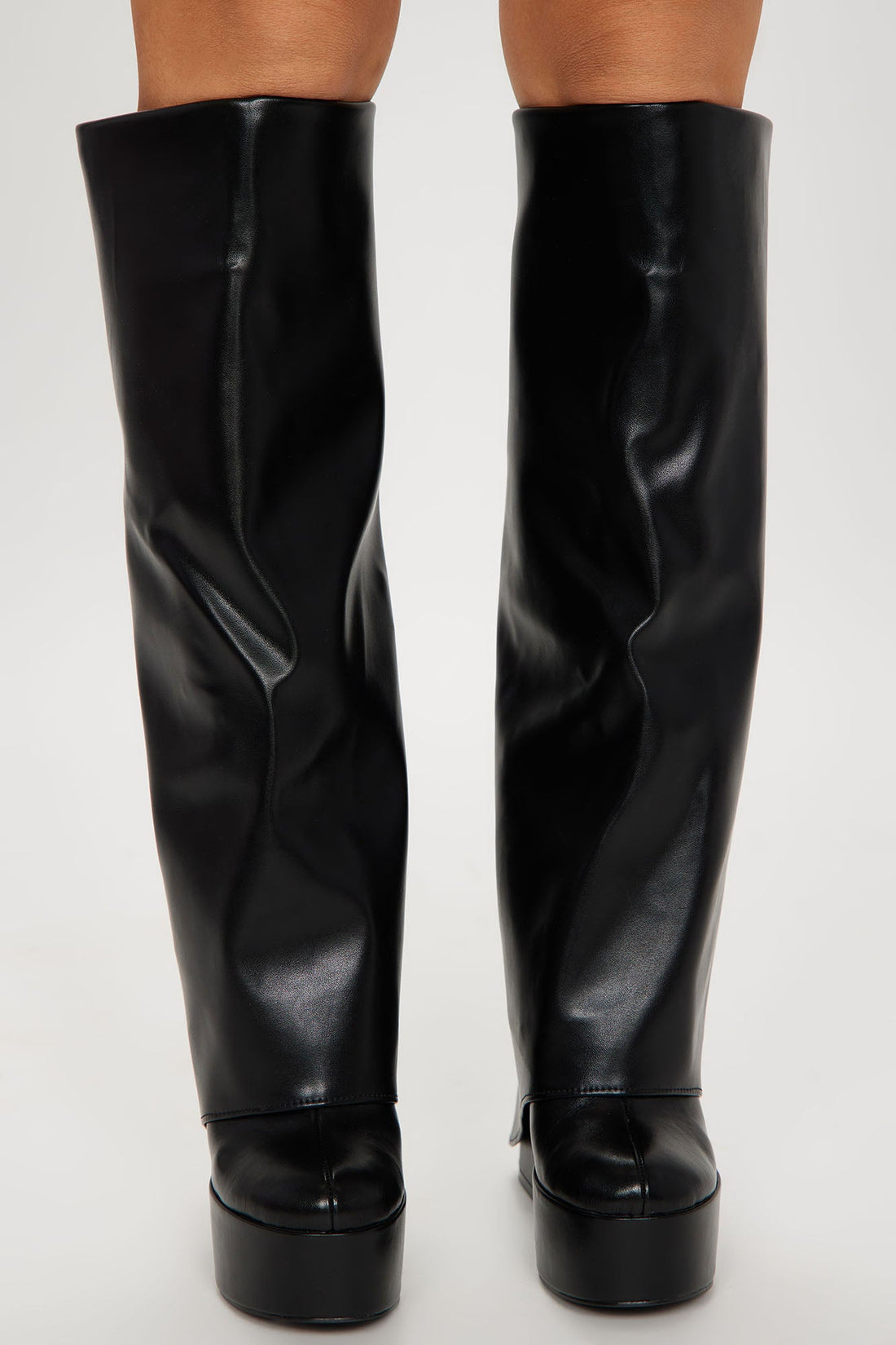 Malia Platform Overlay Boots - Black