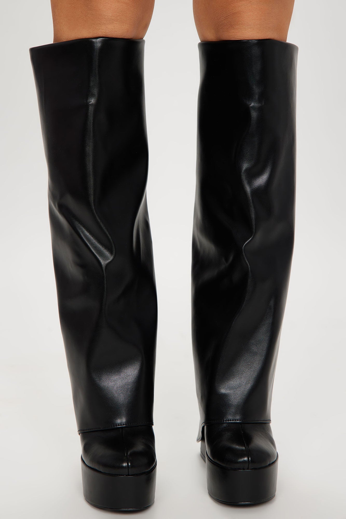Malia Platform Overlay Boots - Black