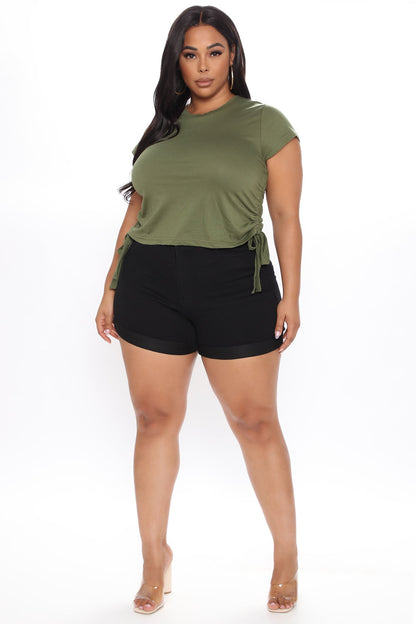 Carter Denim Shorts - Black
