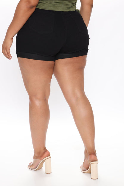 Carter Denim Shorts - Black