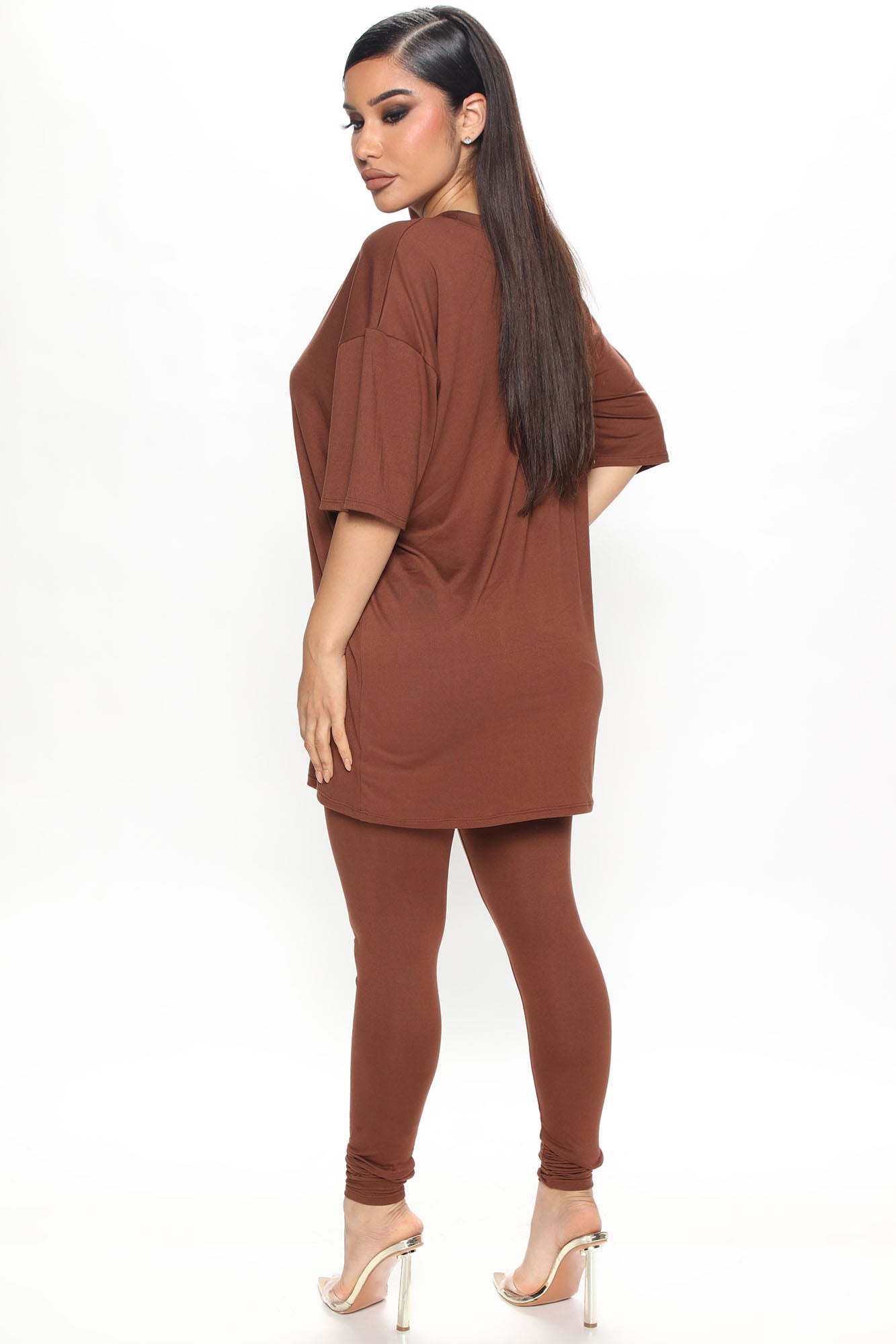 Weekend Vibes Legging Set - Brown
