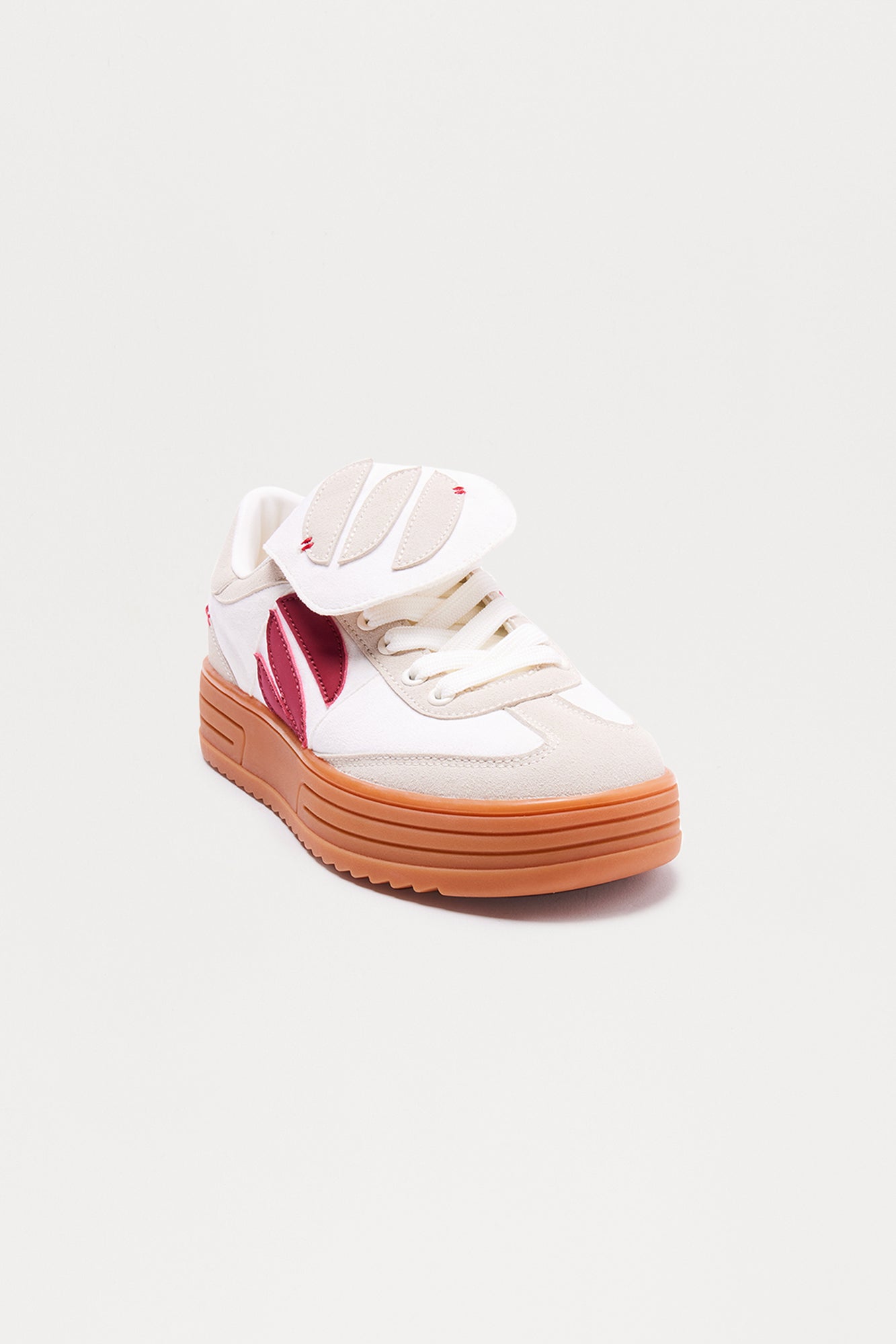 Score Faux Suede Platform Sneakers - White