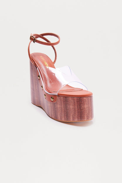 Side Effect Platform Wedges - Tan