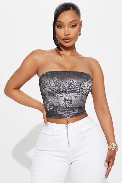 Crossfire Angel Tube Top - Black