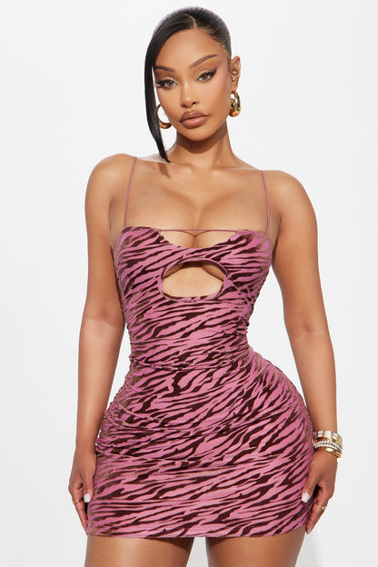 Late Nights Mesh Mini Dress - Chocolate