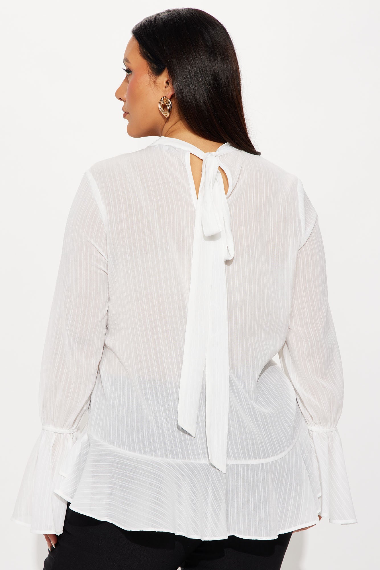 Look At Her Now Chiffon Blouse - White