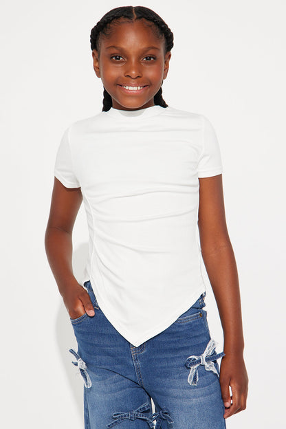Mini Take Control Asymmetrical Top - Ivory
