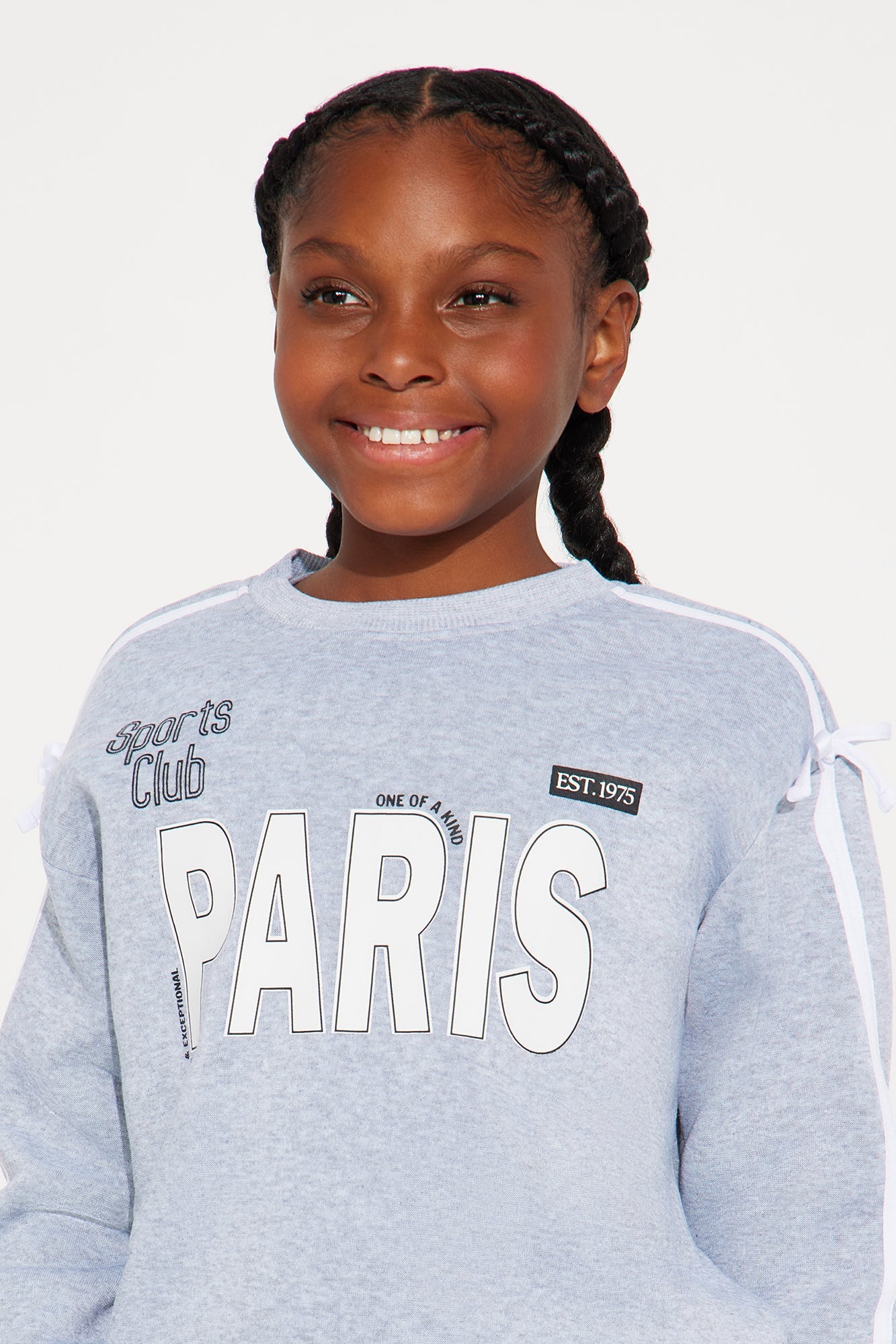 Mini Paris Sports Club Cargo Jogger Pant Set - Heather Grey