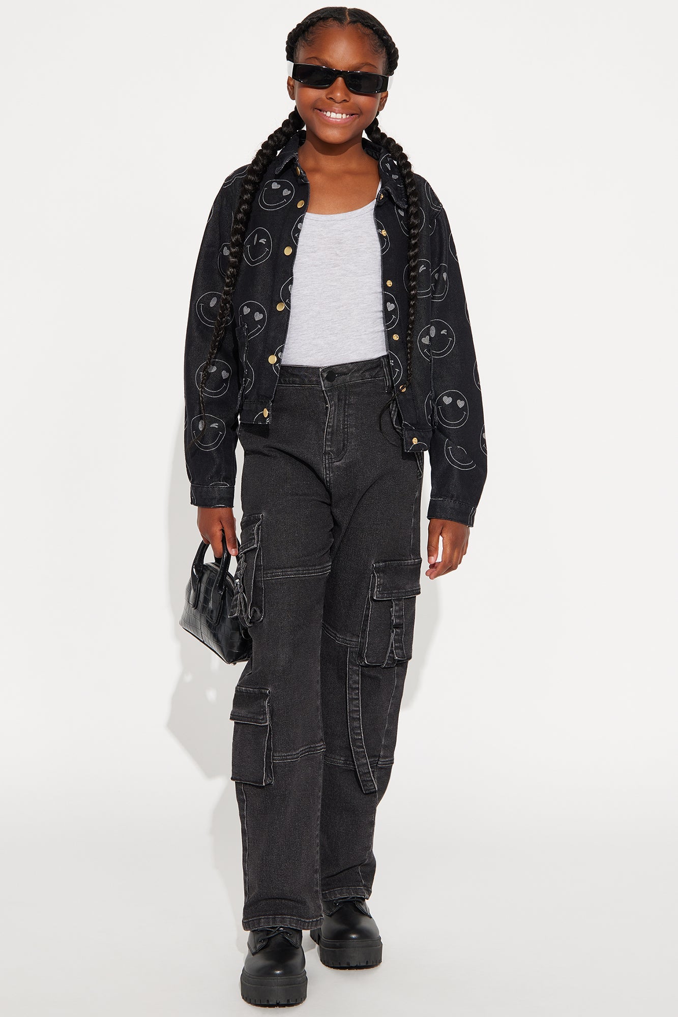 Mini Every Reason To Smile Denim Jacket - Black Wash