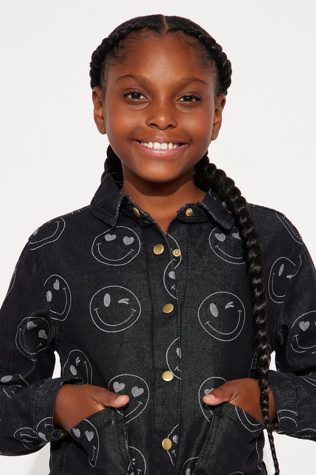 Mini Every Reason To Smile Denim Jacket - Black Wash