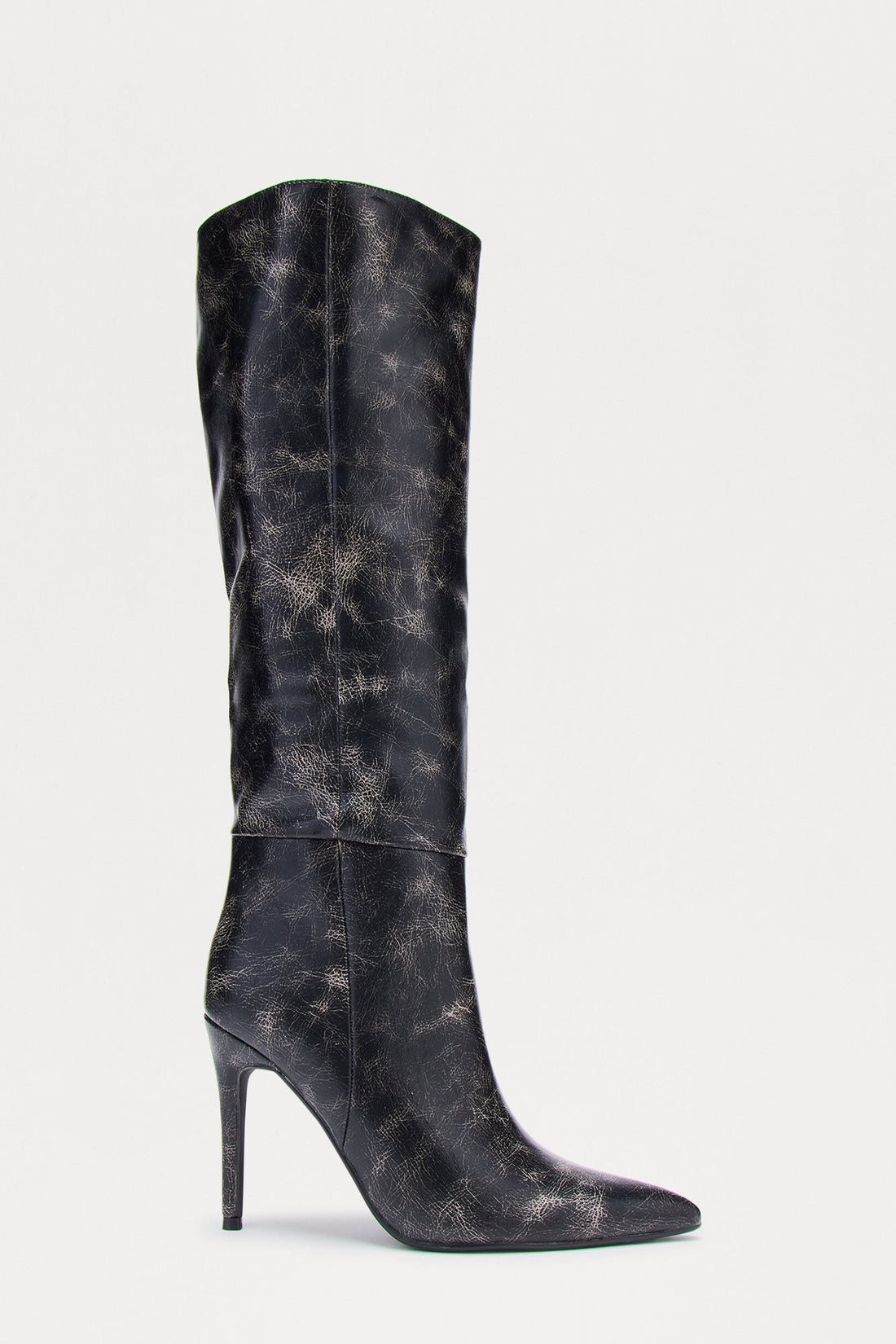Southside Stiletto Knee High Boots - Black