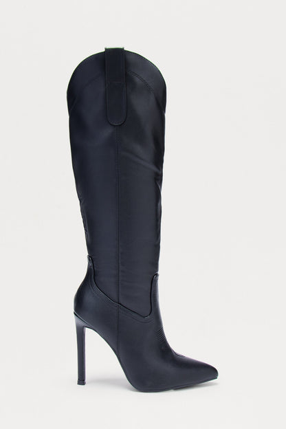 Stiletto Cowboy Boots - Black