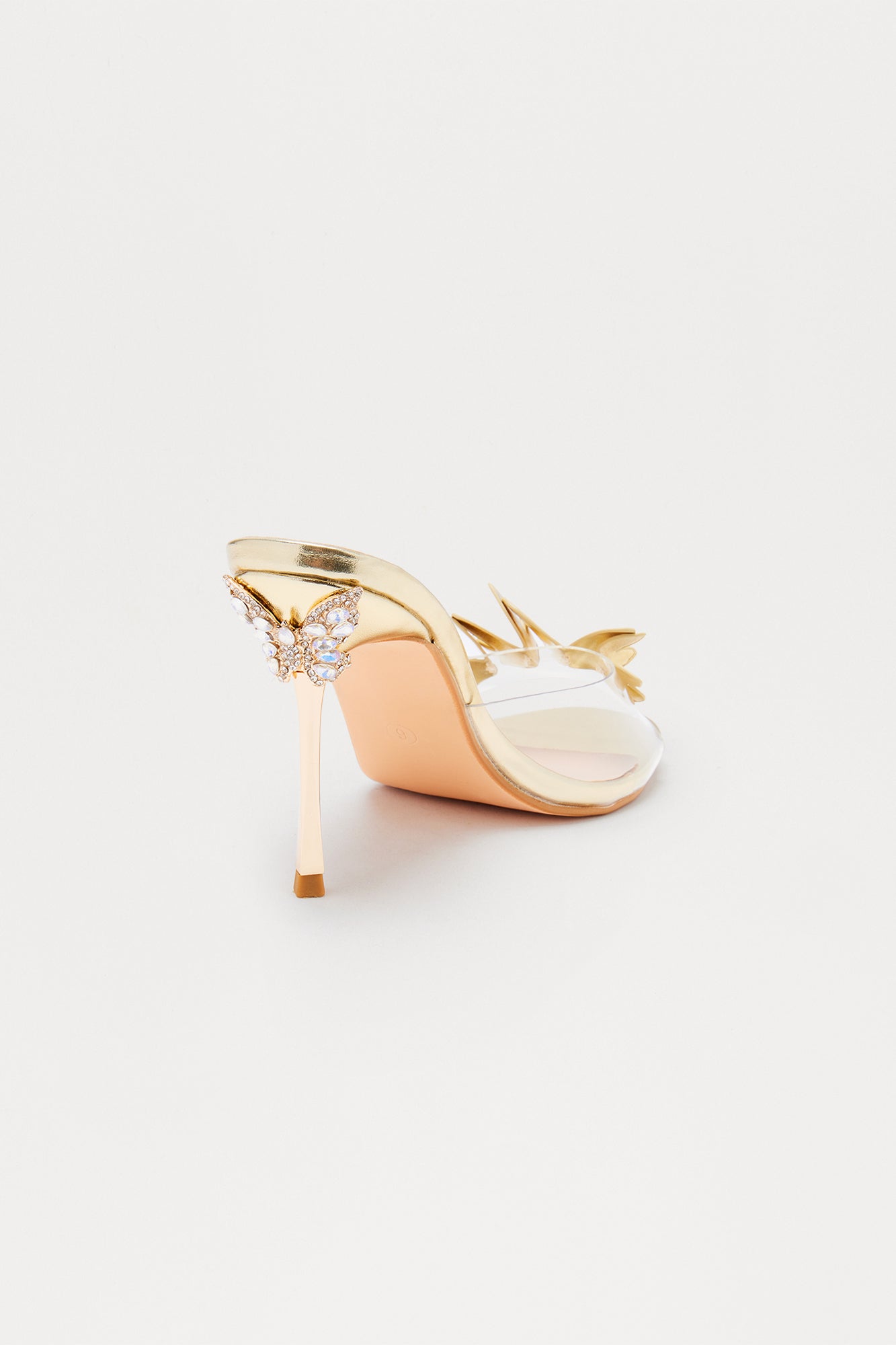 Whimsy Hardware Butterfly Heels - Gold