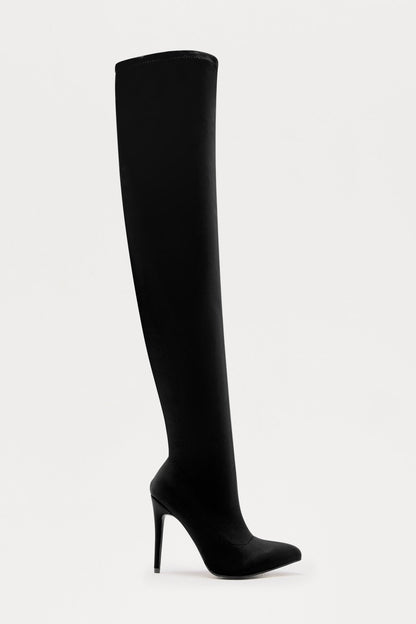 Impress You Over The Knee Boots - Black