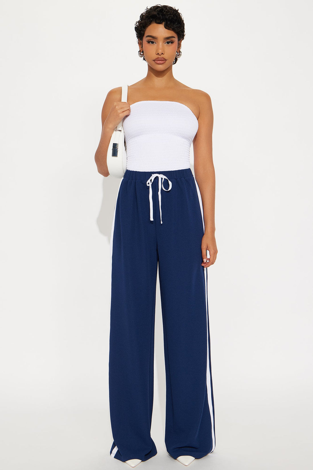 Moxie Strapless Jumpsuit - Navy/combo