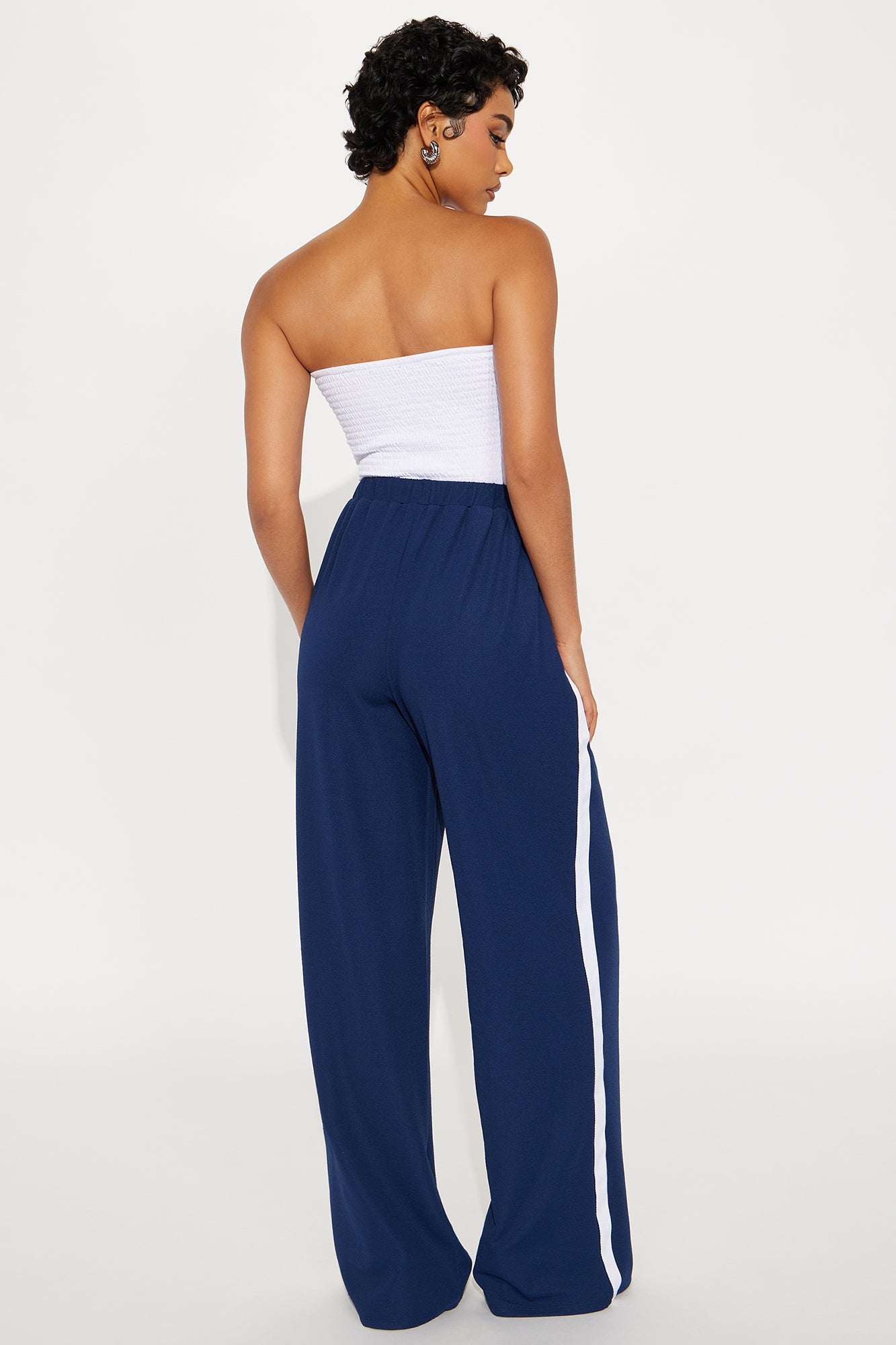 Moxie Strapless Jumpsuit - Navy/combo