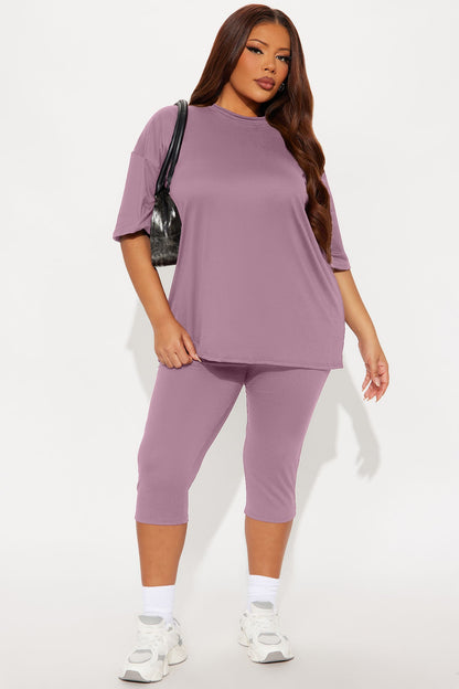 Weekend Vibes Capri Set - Lavender
