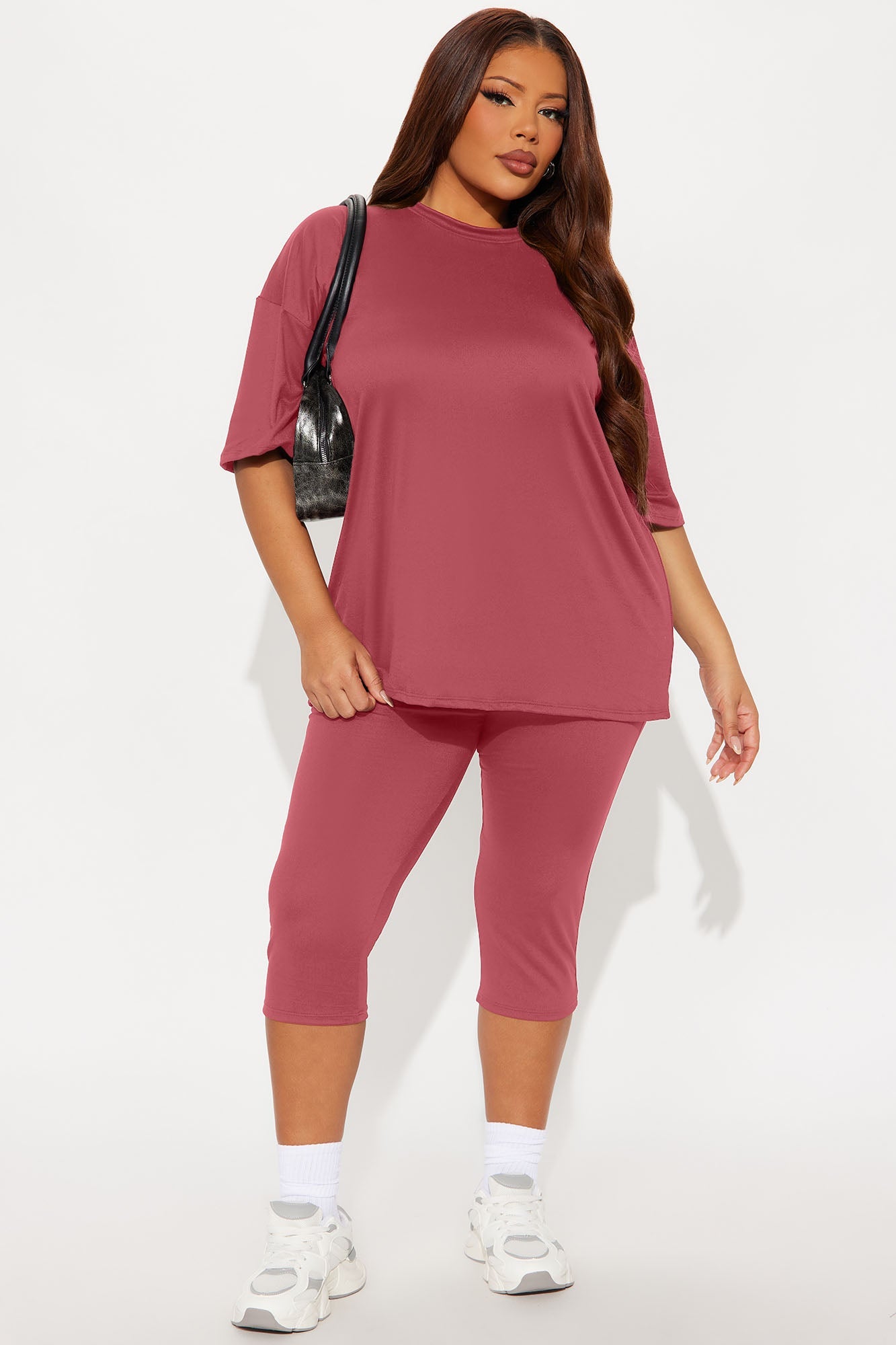 Weekend Vibes Capri Set - Mauve