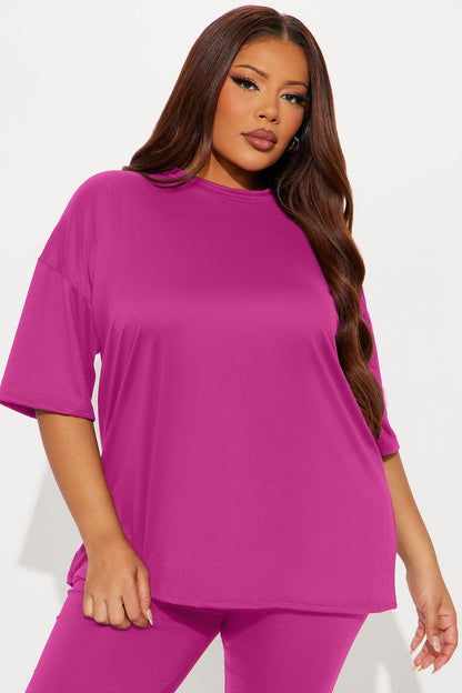 Weekend Vibes Capri Set - Fuchsia