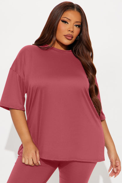 Weekend Vibes Capri Set - Mauve