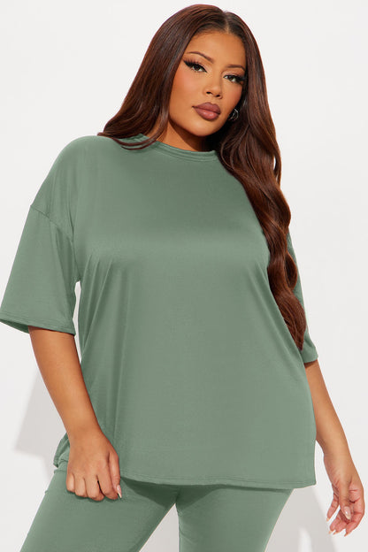 Weekend Vibes Capri Set - Sage