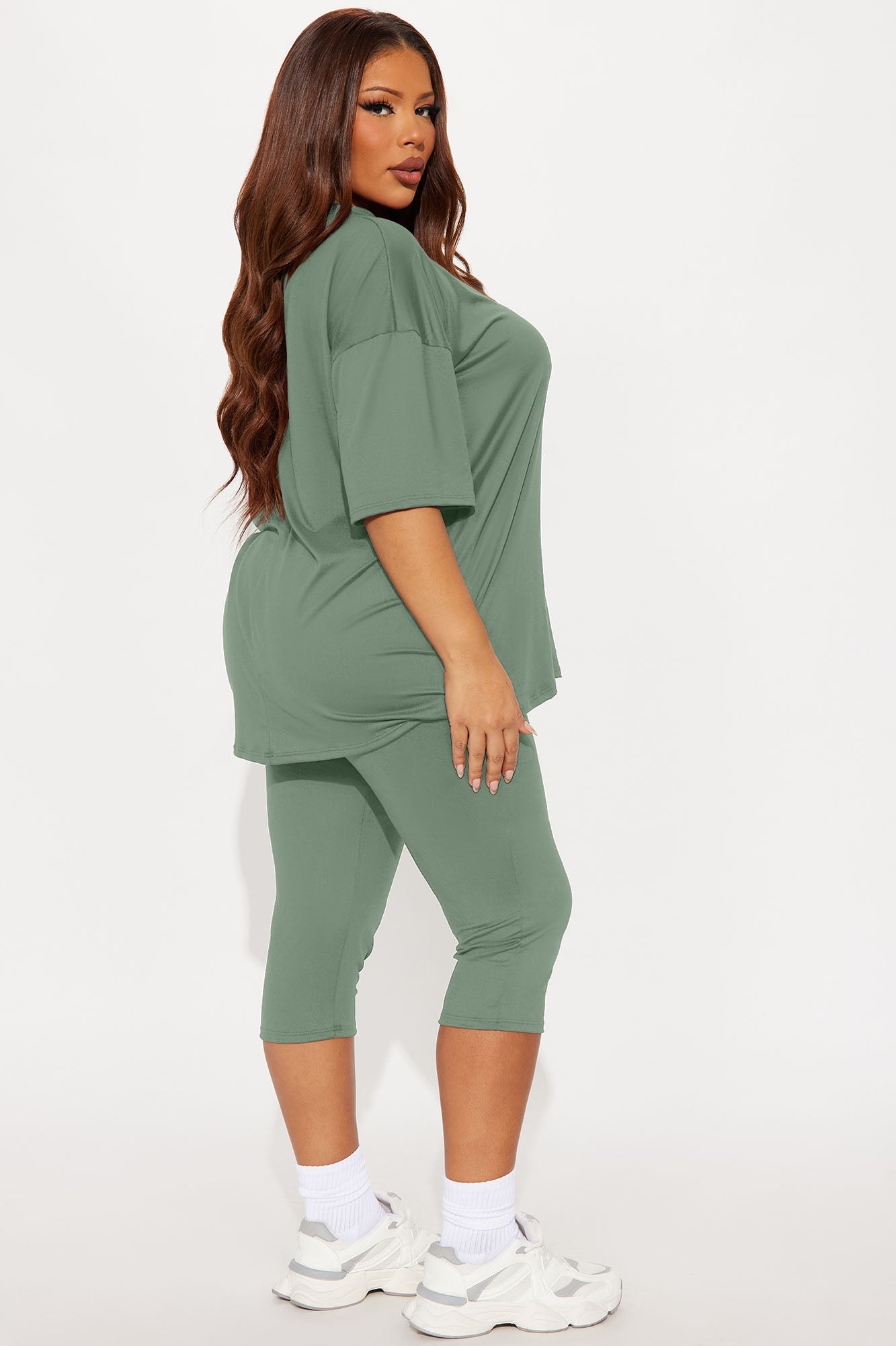 Weekend Vibes Capri Set - Sage
