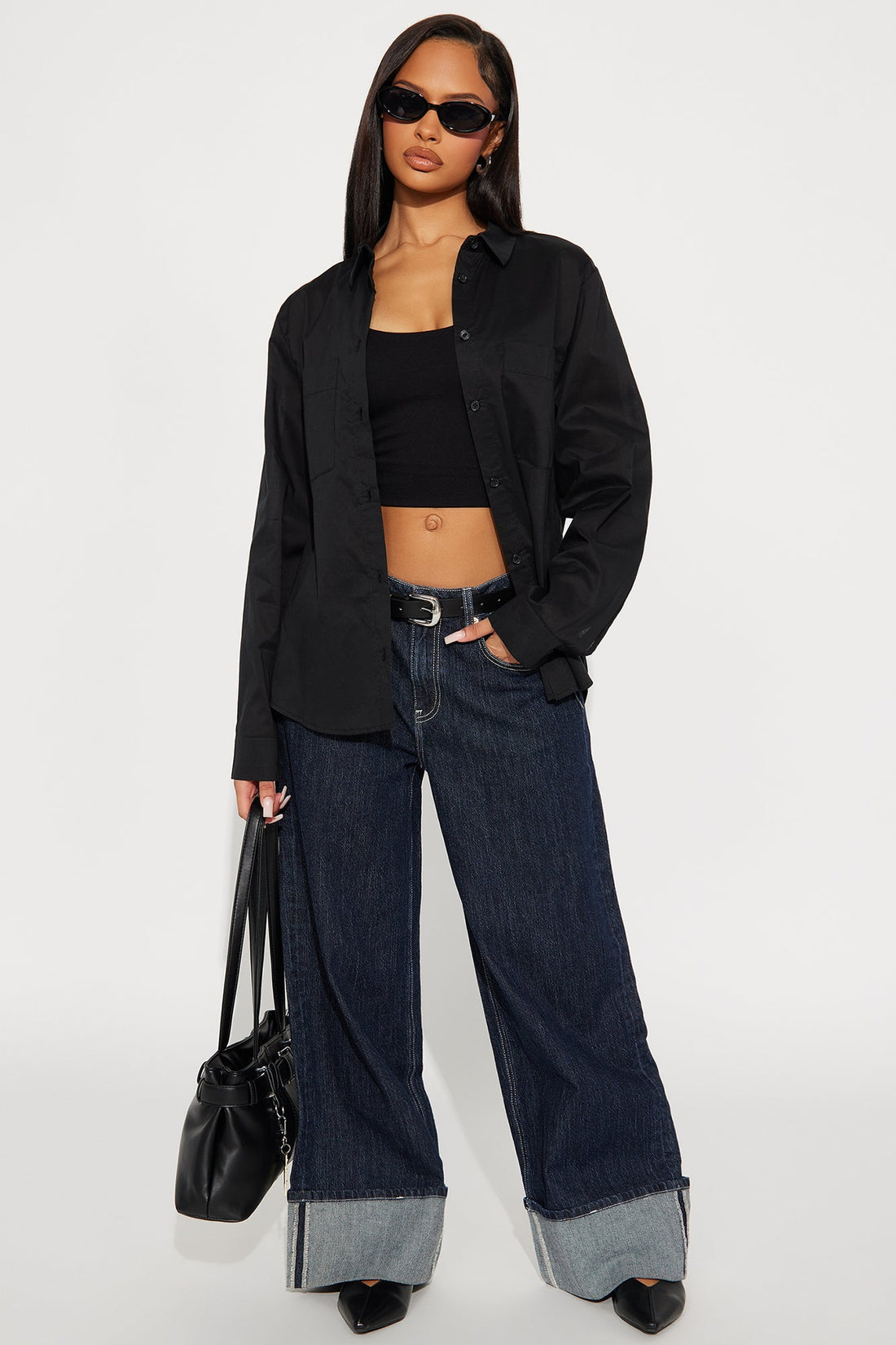 Simplicity Button Up Shirt - Black