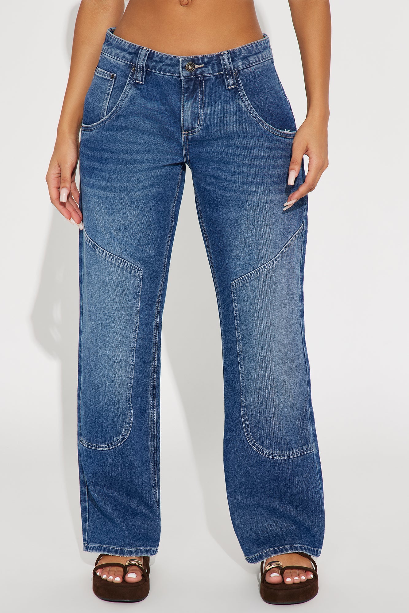 Blue Moon Straight Leg Jeans - Medium Wash