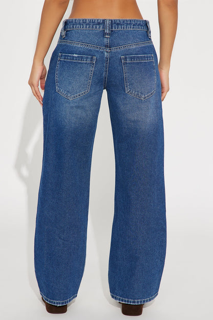 Blue Moon Straight Leg Jeans - Medium Wash
