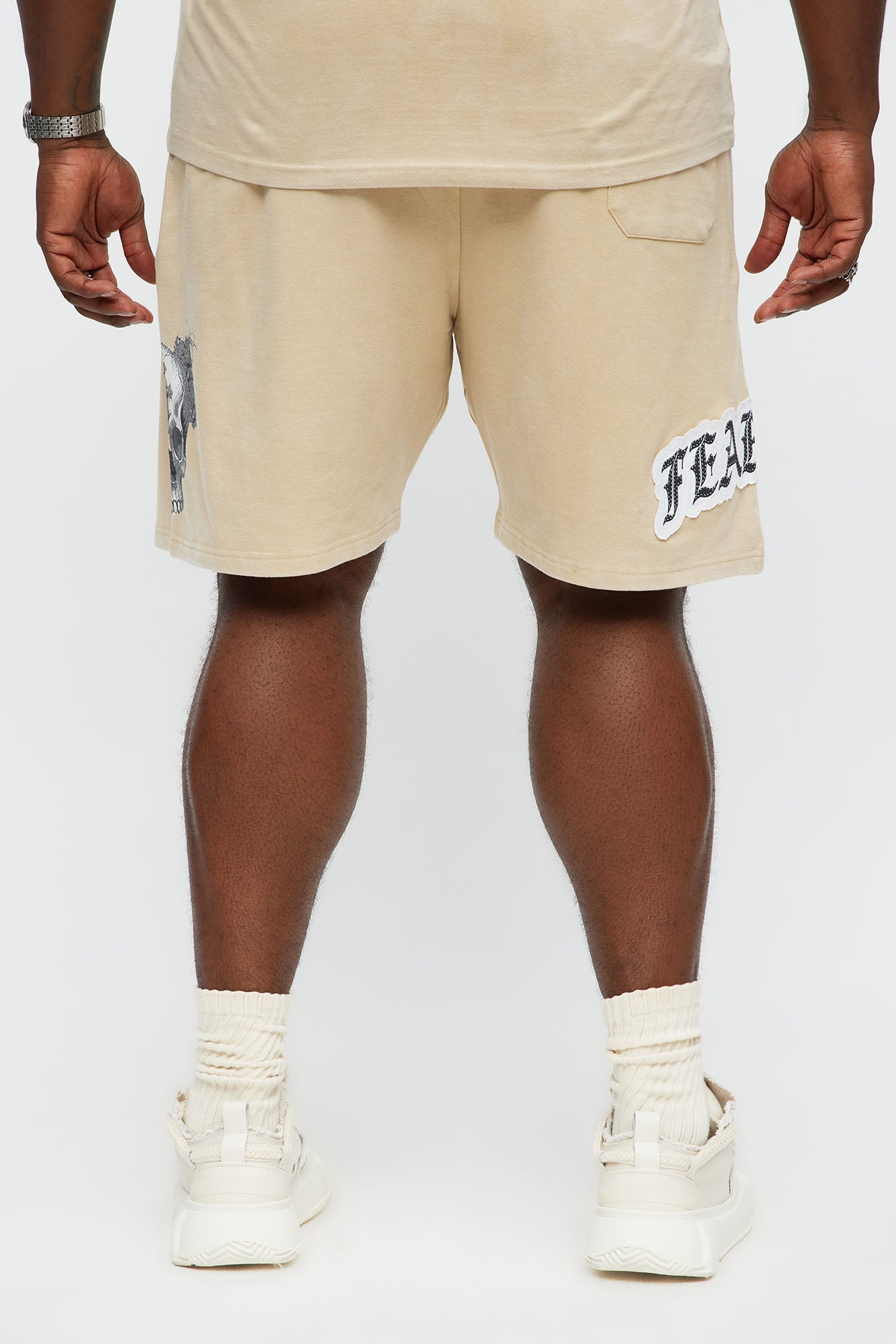 Repent And Fearless Sweatshorts - Khaki