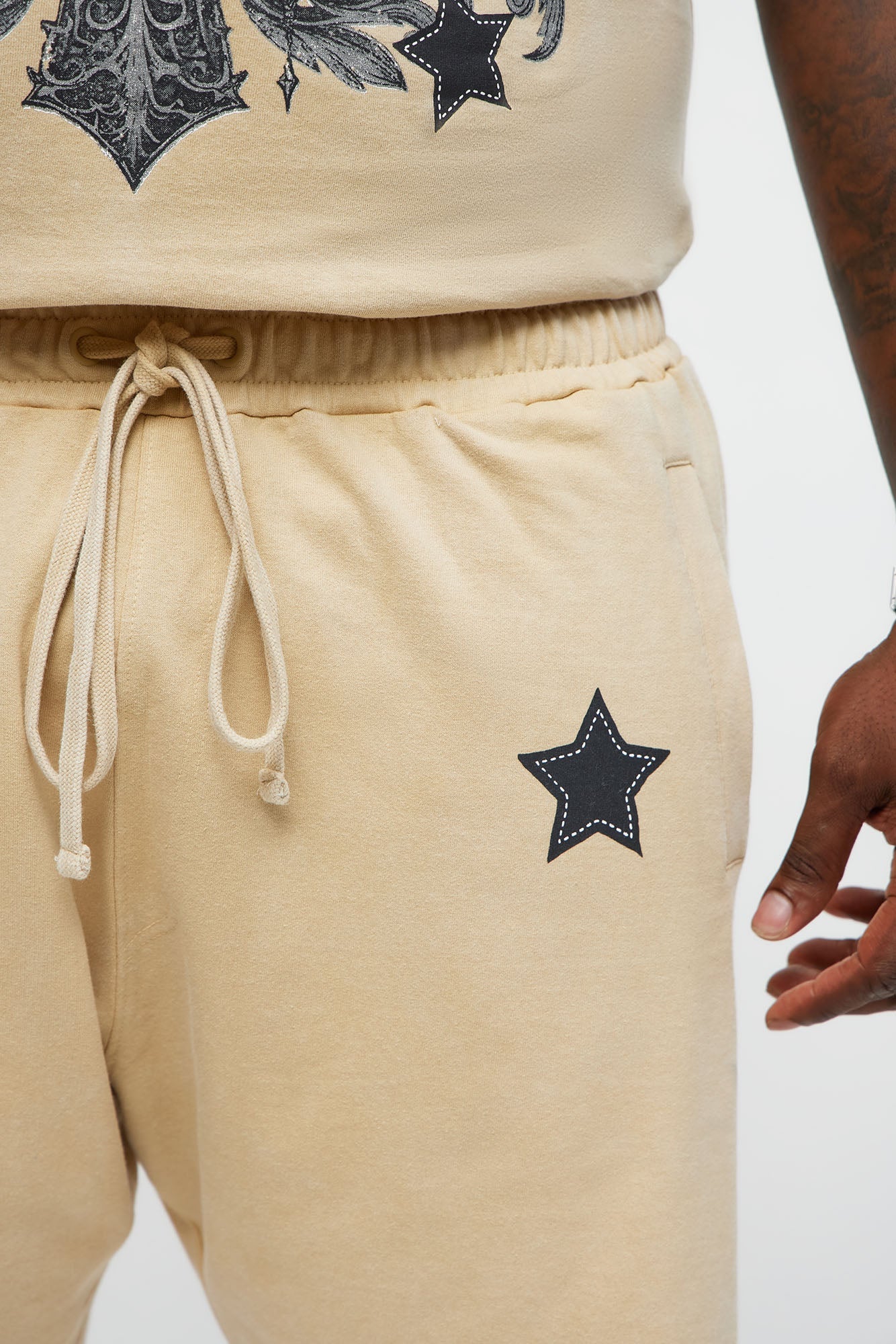 Repent And Fearless Sweatshorts - Khaki