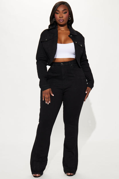 Fawcett Stretch Bootcut Jeans - Black