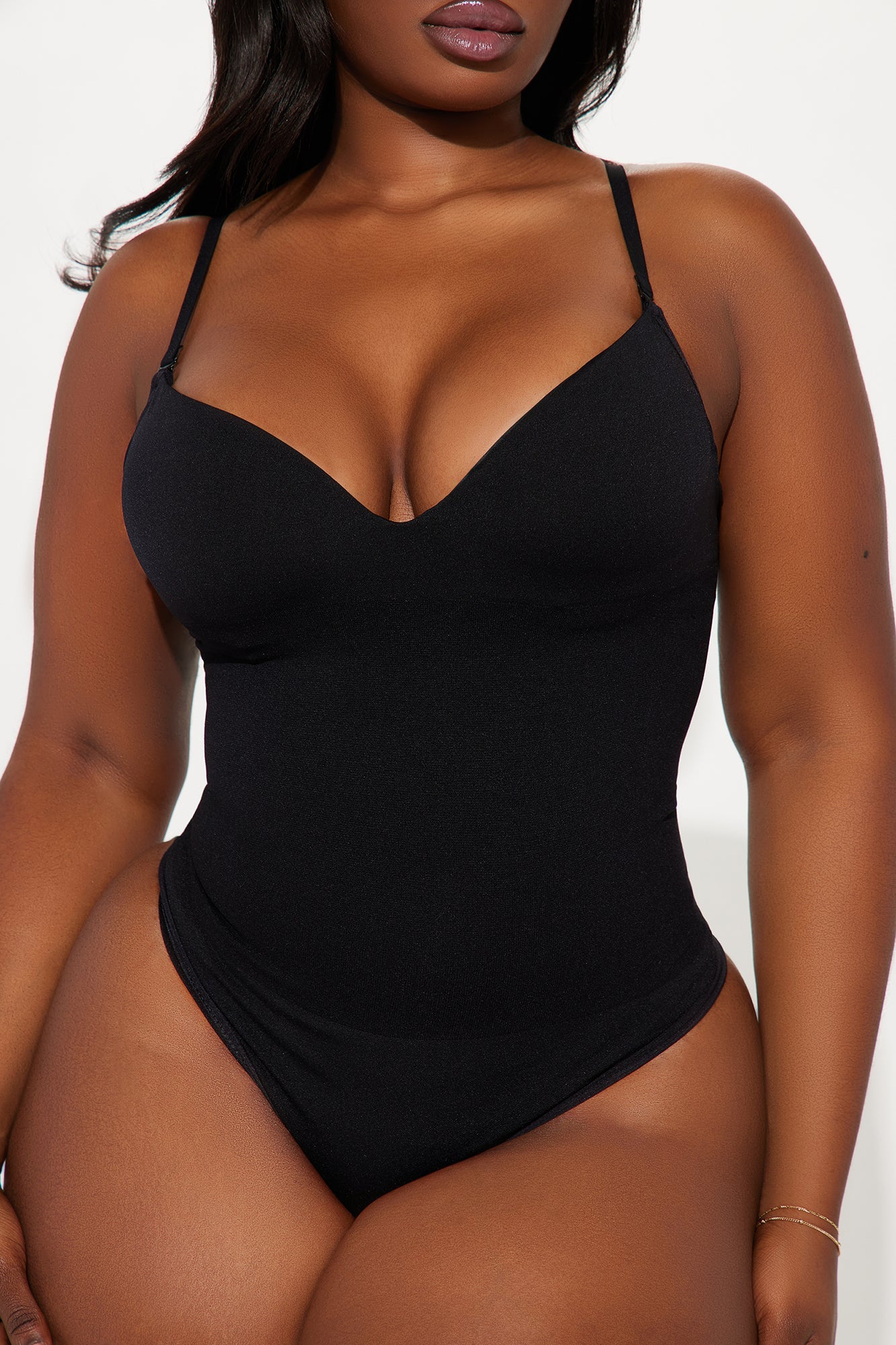 Get Snatched Compression Shapewear Bodysuit - Black