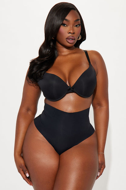 Smoothing Shapewear Thong Panty - Black