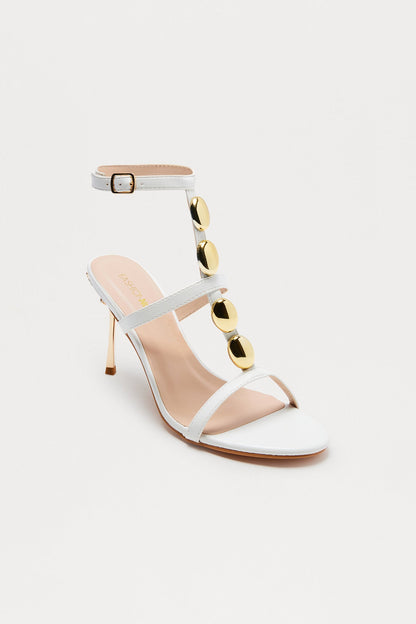 Paloma Hardware Butterfly Heels - White