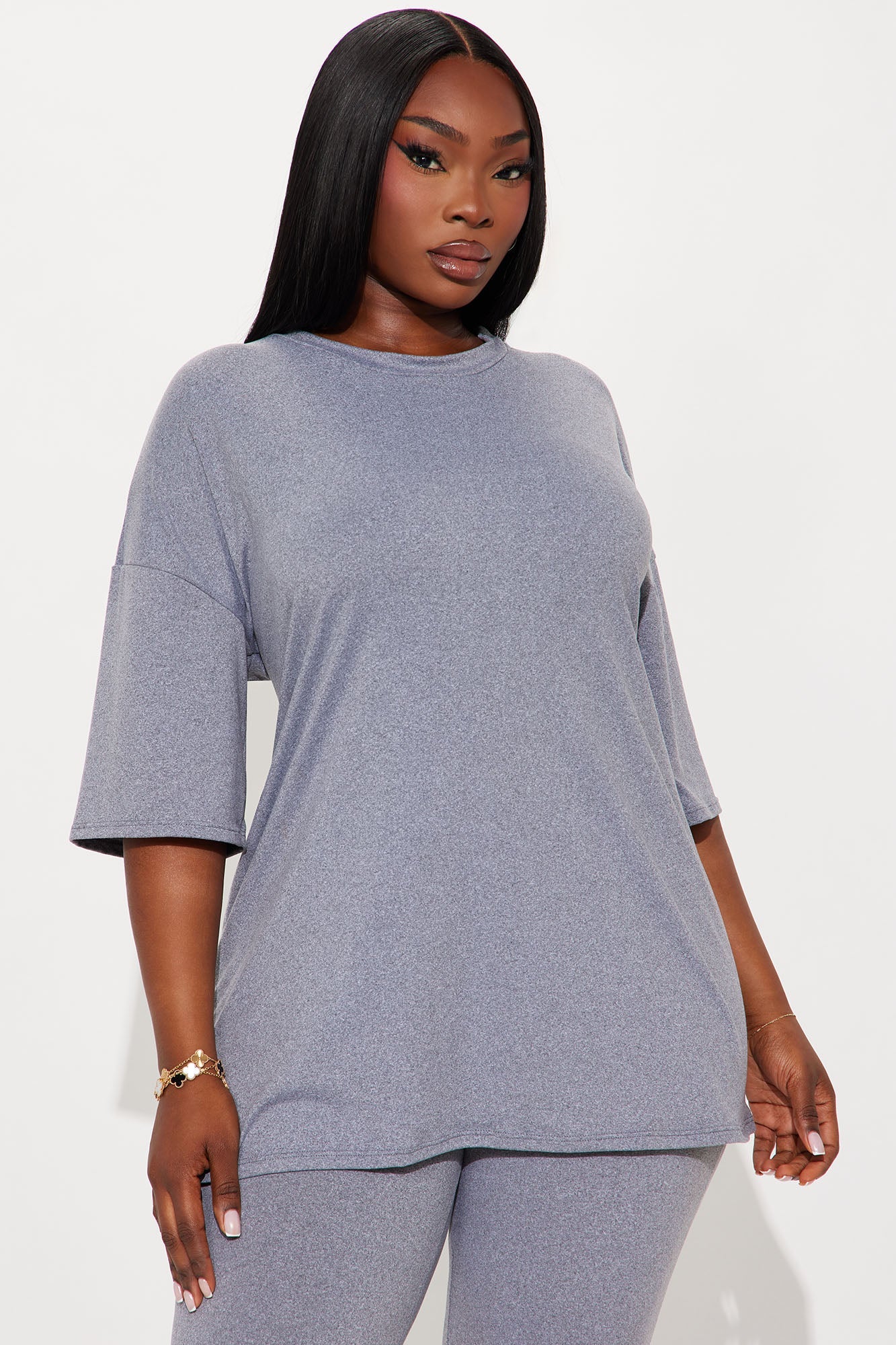 Weekend Vibes Capri Set - Heather Grey