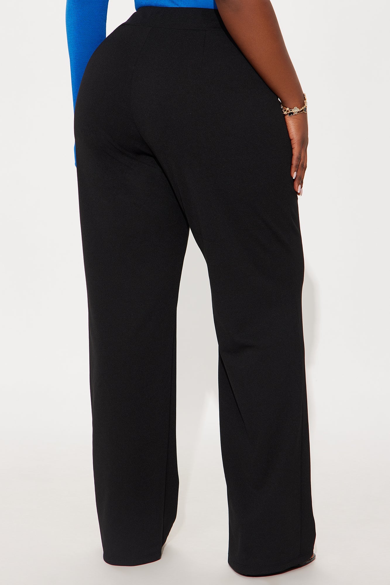 Office Tea Straight Leg Trouser Pant - Black