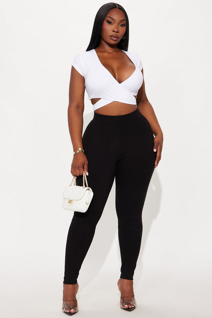 Tory Rib Heavy Contoured High Waisted Legging - Black
