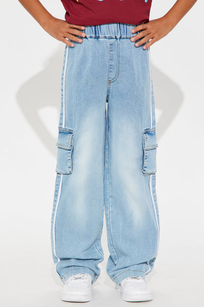 Mini No Matter What Cargo Jeans - Medium Wash