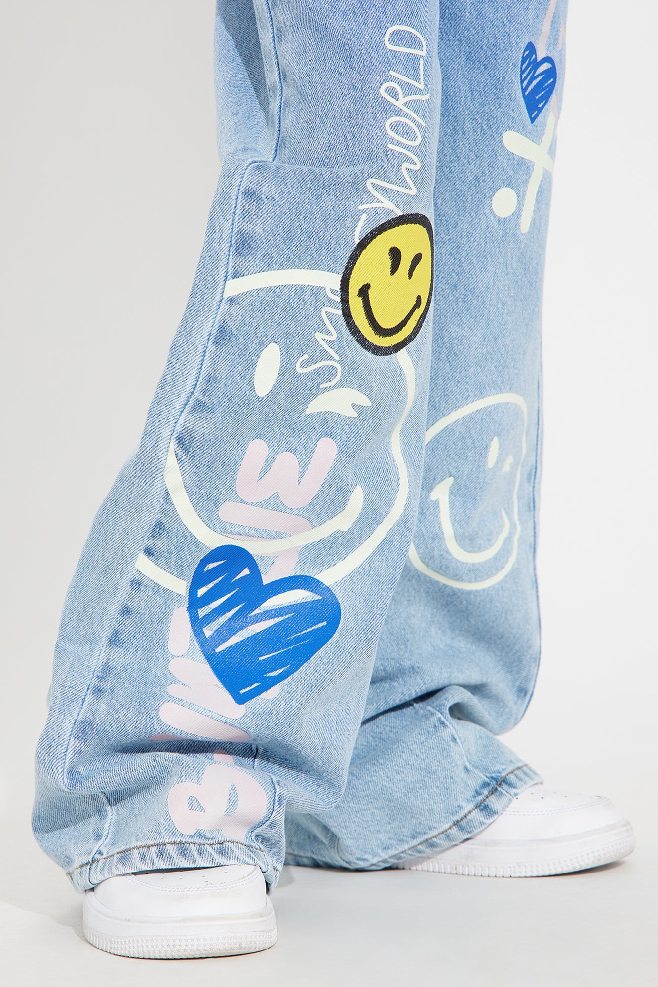 Mini Always Smiling Wide Leg Jeans - Medium Wash