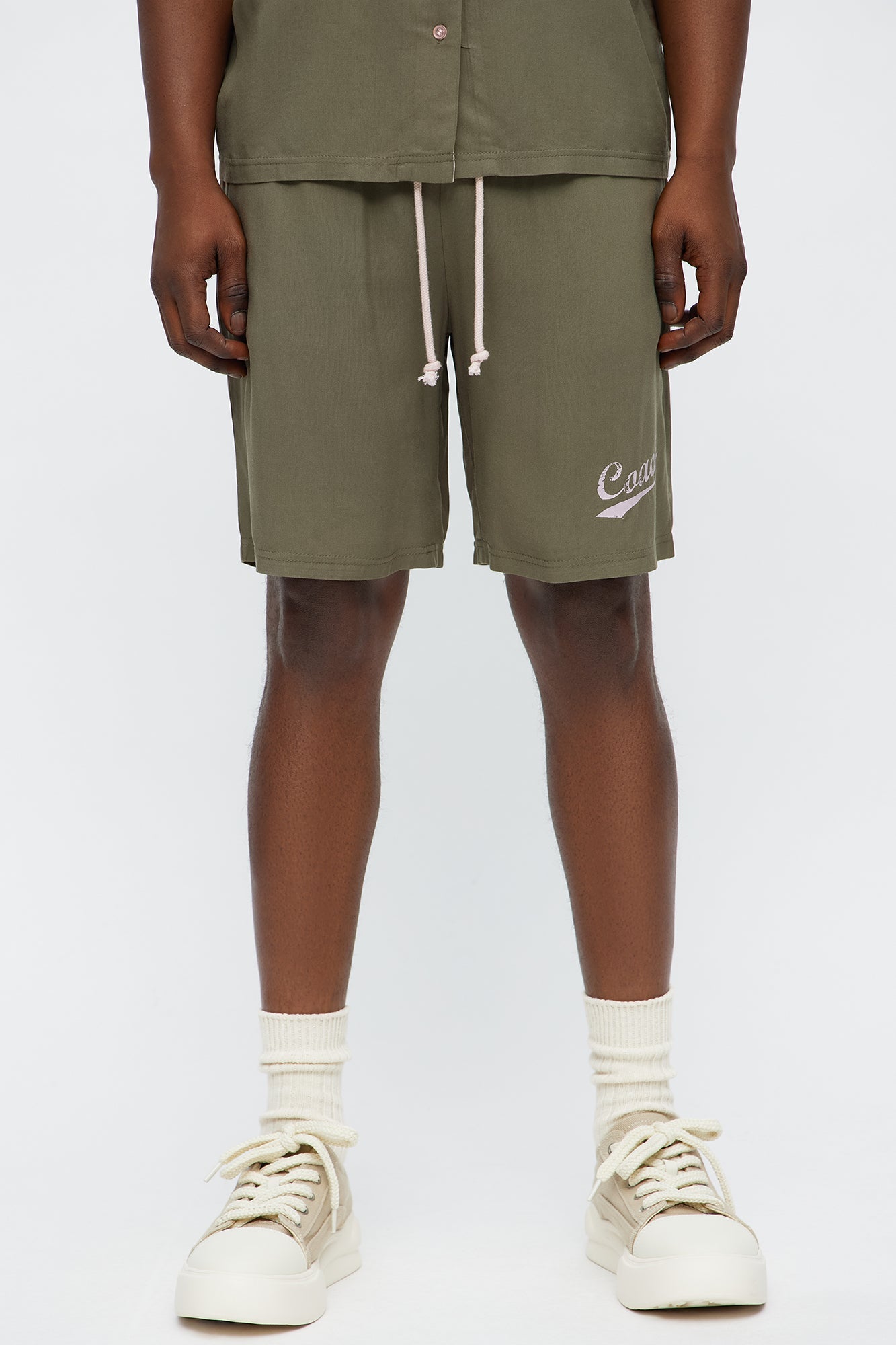 Relaxed Coach Shorts - Brown/combo