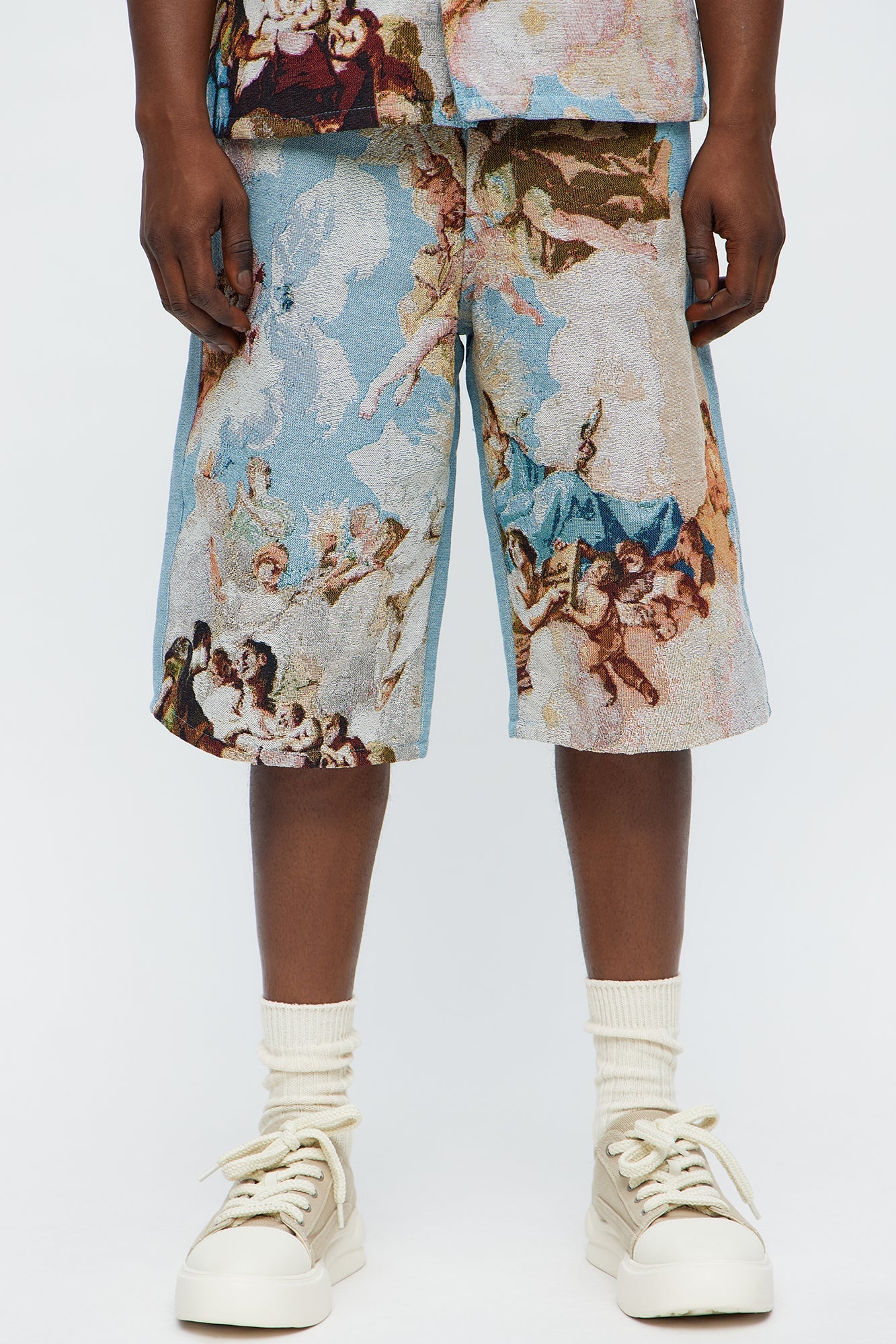 Baggy Angels Tapestry Short - Blue/combo