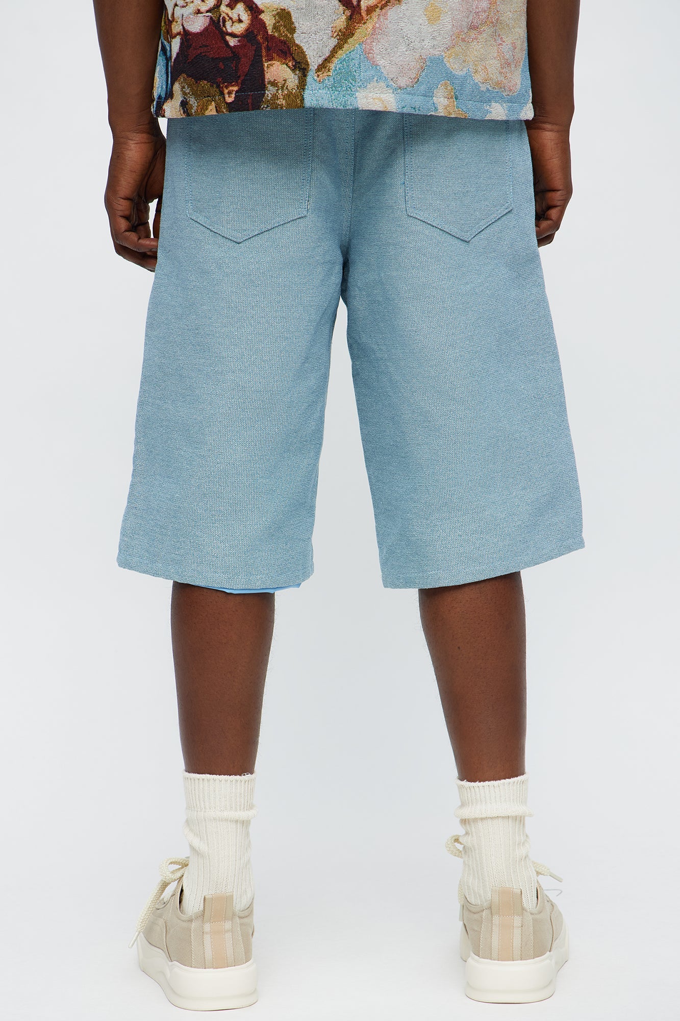 Baggy Angels Tapestry Short - Blue/combo