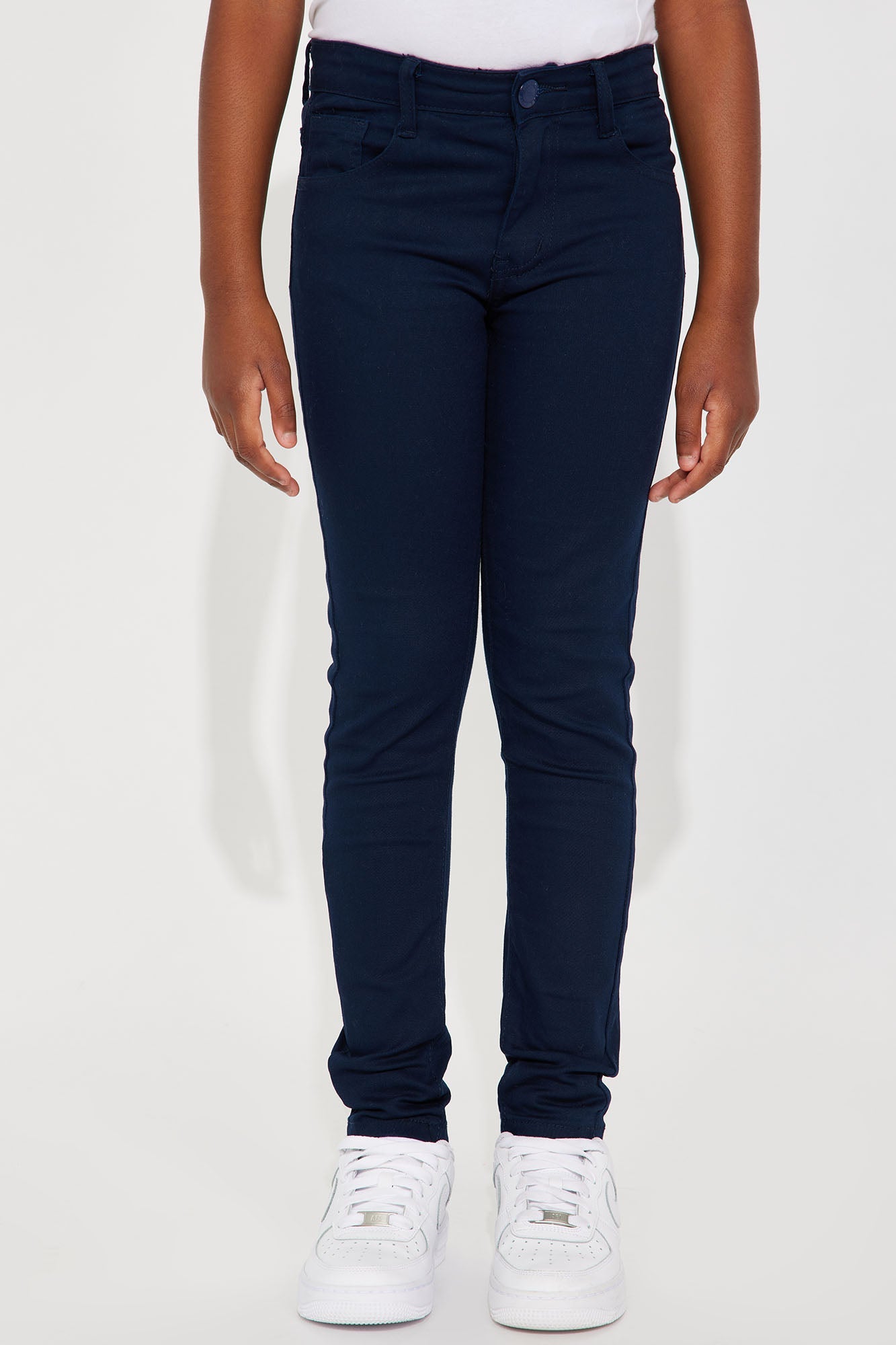 Mini Skinny Uniform Pants - Navy